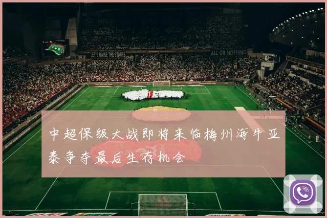 中超保级大战即将来临梅州海牛亚泰争夺最后生存机会
